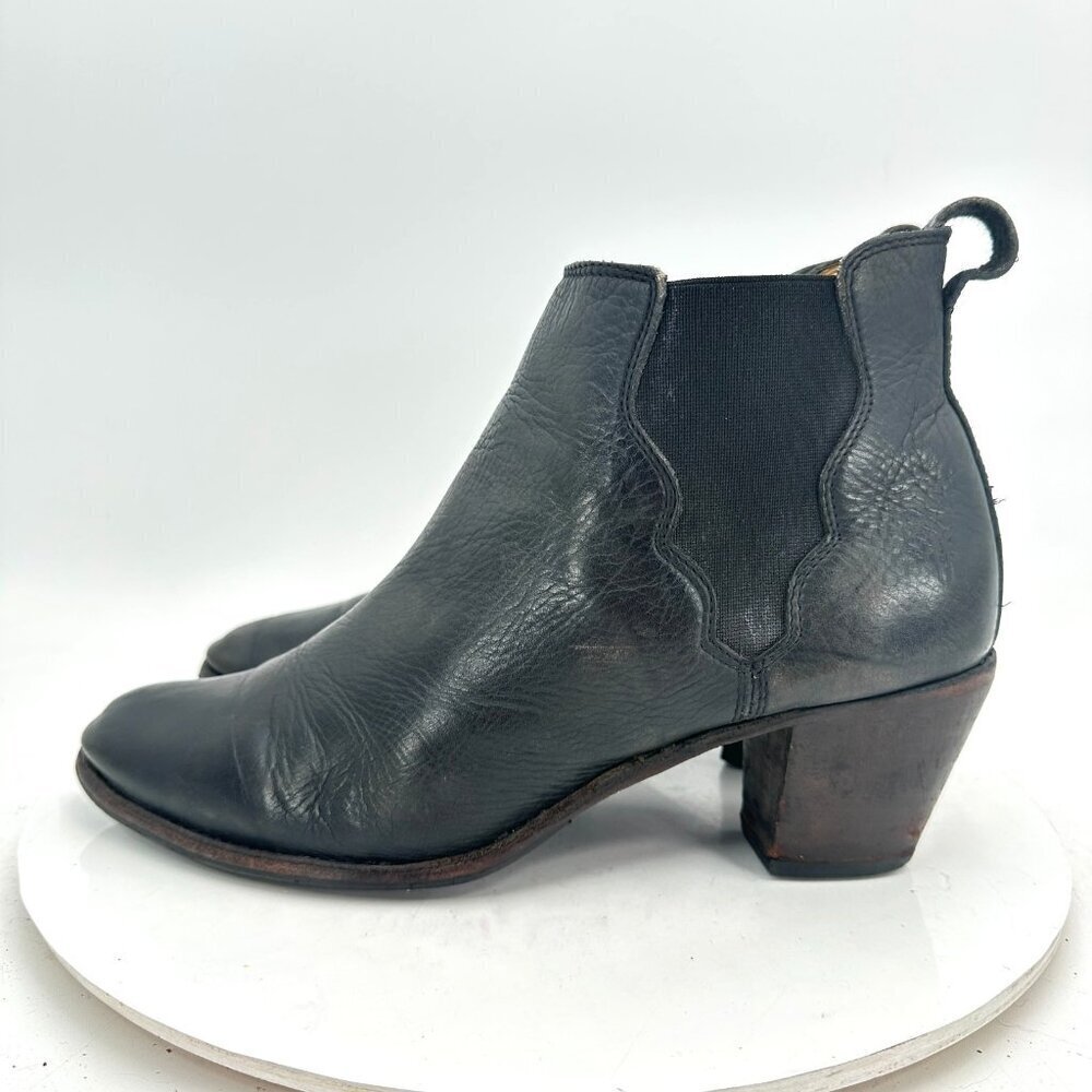 Frye Jackie Women Size 10B 3476303 BLK Black Saddle Gore Ankle Chelsea Boot